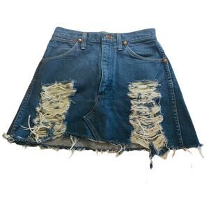 LF Furst Of A Kind Distressed Mini Jeans Denim Skirt XS
